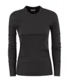 Brunello Cucinelli Women's Ribbed Stretch Cotton Jersey In Black