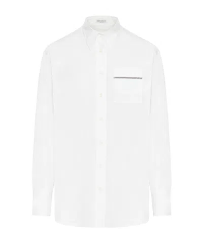 BRUNELLO CUCINELLI BRUNELLO CUCINELLI EMBELLISHED BUTTONED SHIRT