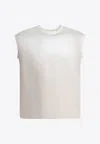 Brunello Cucinelli Monili-embellished Silk Top In White