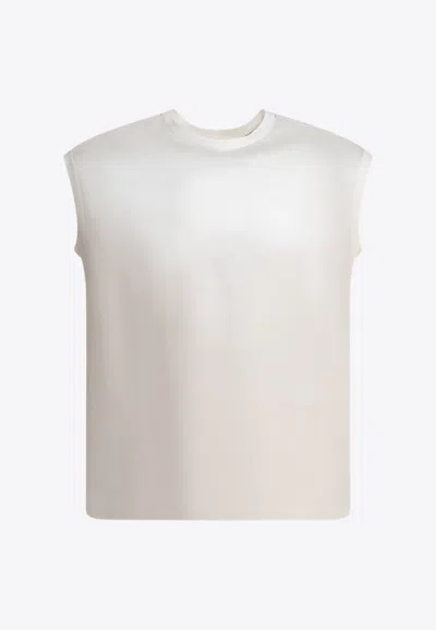 Brunello Cucinelli Monili-embellished Silk Top In White