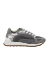 Brunello Cucinelli Monili-embellished Sneakers In Gray
