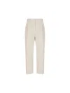 Brunello Cucinelli Monili Embellished Sparkling Slouchy Trousers In Beige