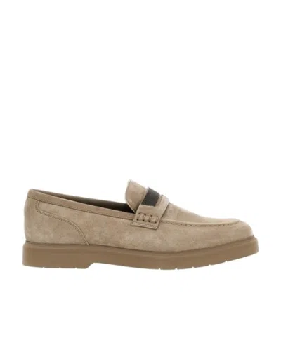 BRUNELLO CUCINELLI BRUNELLO CUCINELLI EMBELLISHED ALMOND TOE LOAFERS