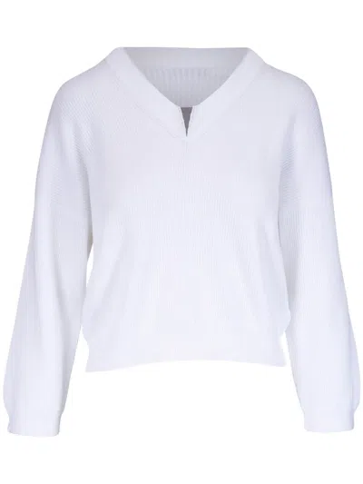 Brunello Cucinelli Monili-embellished Sweater In White