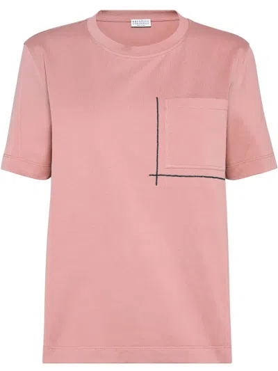 BRUNELLO CUCINELLI MONILI-EMBELLISHED T-SHIRT