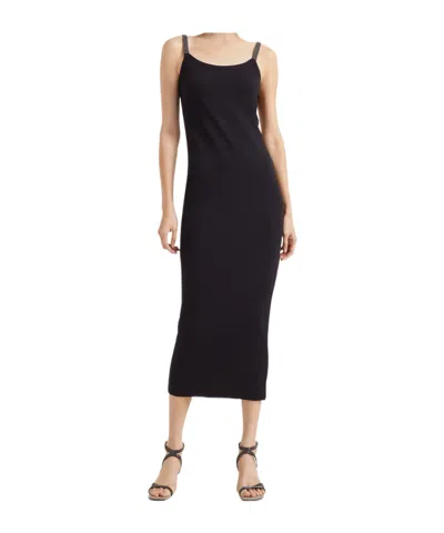BRUNELLO CUCINELLI BRUNELLO CUCINELLI EMBELLISHED SLEEVELESS MIDI DRESS