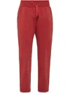 Brunello Cucinelli Monili-embellished Track Pants In Red