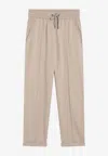 Brunello Cucinelli Monili Embellished Track Pants In Sand