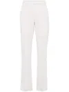 Brunello Cucinelli Women's Stretch Cotton Cover Cigarette Trousers With Monili