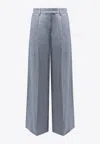 Brunello Cucinelli Monili Embellished Wide-leg Pants
