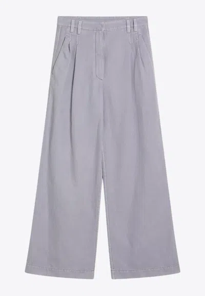 BRUNELLO CUCINELLI MONILI EMBELLISHED WIDE-LEG PANTS