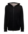Brunello Cucinelli Women Cotton-silk Sweatshirt Topwear With Jewellery In Black