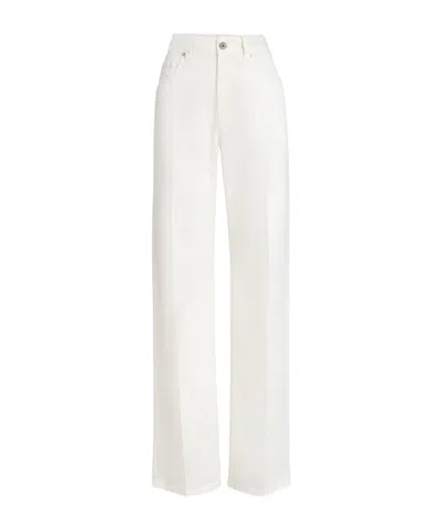 Brunello Cucinelli Monili-embellishment Trousers In White