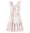 Brunello Cucinelli Monili Floral Cotton Poplin Dress In Rosa