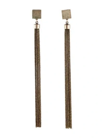 Pre-owned Brunello Cucinelli Monili Fringe Tassel Drop Earrings In Multi