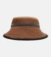Brunello Cucinelli Monili Hemp And Cotton-blend Visor In Brown