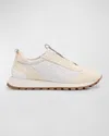 Brunello Cucinelli Monili Laceless Trainer Sneakers In White