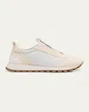 Brunello Cucinelli Monili Laceless Trainer Sneakers In White