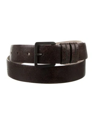 Pre-owned Brunello Cucinelli Monili Leather Belt In Brown