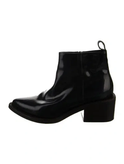 Pre-owned Brunello Cucinelli Monili Leather Boots In Black