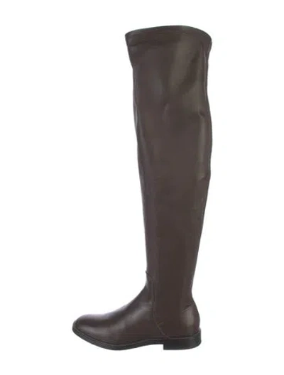 Pre-owned Brunello Cucinelli Monili Leather Boots In Brown