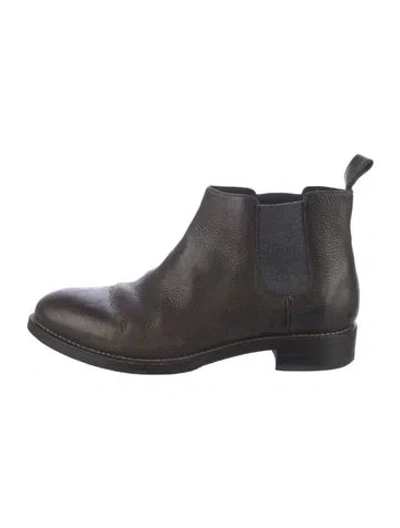 Pre-owned Brunello Cucinelli Monili Leather Chelsea Boots