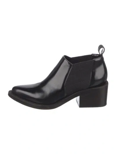 Pre-owned Brunello Cucinelli Monili Leather Chelsea Boots In Black