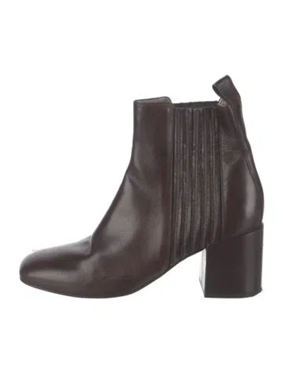Pre-owned Brunello Cucinelli Monili Leather Chelsea Boots In Brown
