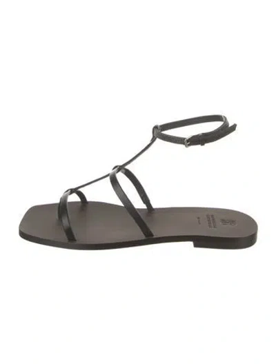 Pre-owned Brunello Cucinelli Monili Leather Gladiator Sandals In Multi