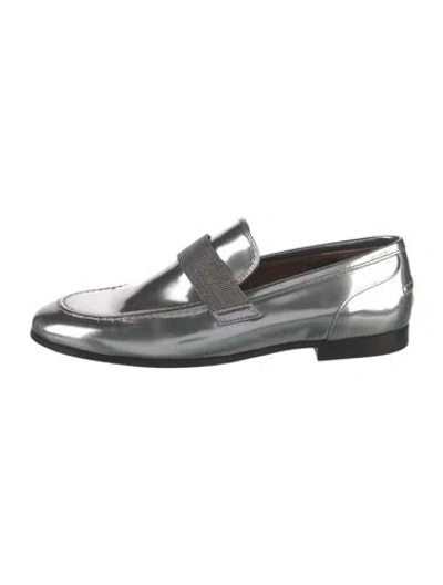 Pre-owned Brunello Cucinelli Monili Leather Loafers