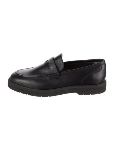Pre-owned Brunello Cucinelli Monili Leather Loafers In Black