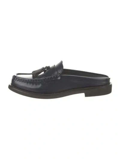 Pre-owned Brunello Cucinelli Monili Leather Loafers In Blue