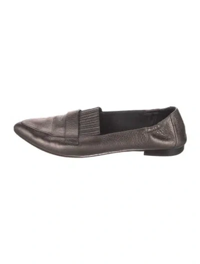 Pre-owned Brunello Cucinelli Monili Leather Loafers In Green