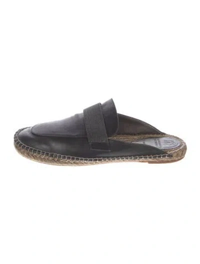 Pre-owned Brunello Cucinelli Monili Leather Mules In Black