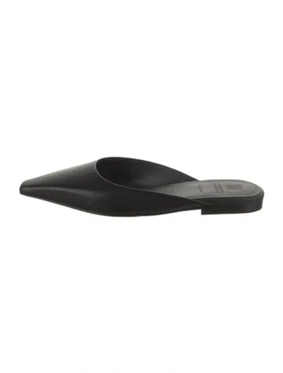 Pre-owned Brunello Cucinelli Monili Leather Mules In Black