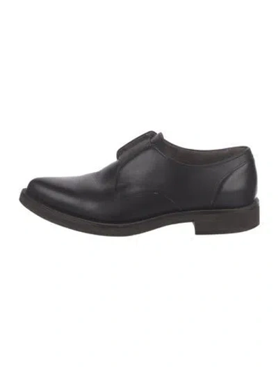 Pre-owned Brunello Cucinelli Monili Leather Oxfords In Black