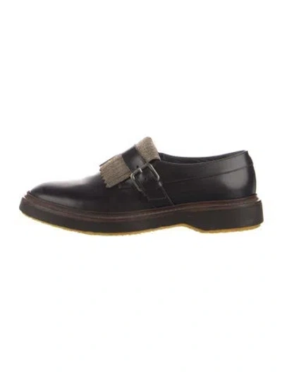 Pre-owned Brunello Cucinelli Monili Leather Oxfords In Multi