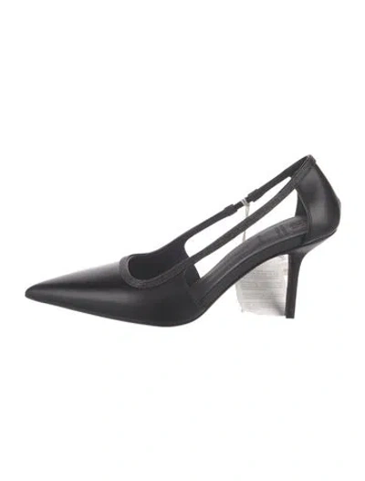 Pre-owned Brunello Cucinelli Monili Leather Pumps In Black