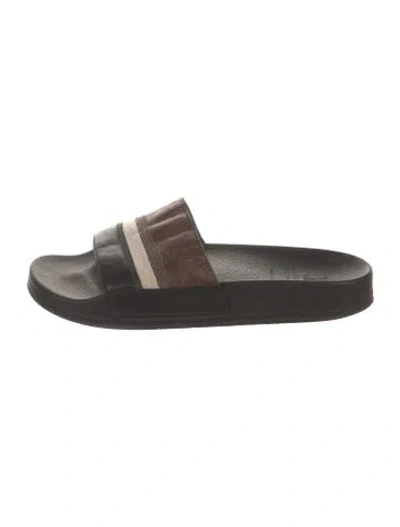 Pre-owned Brunello Cucinelli Monili Leather Slides