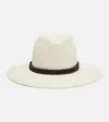 Brunello Cucinelli Monili Straw Fedora In White