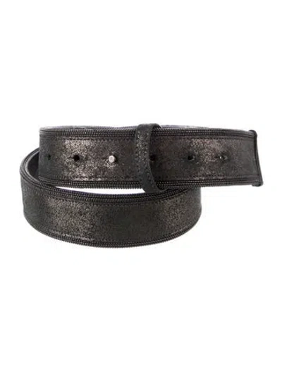 Pre-owned Brunello Cucinelli Monili Leather Waist Belt In Multi