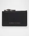 Brunello Cucinelli Monili Leather Zip Wallet In Black