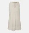 Brunello Cucinelli Monili Linen Maxi Skirt