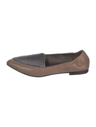 Pre-owned Brunello Cucinelli Monili Monili Loafers In Black/neutrals