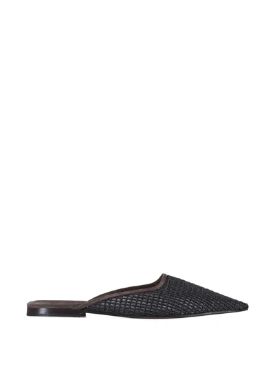 Brunello Cucinelli Monili Mules In Black