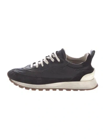 Pre-owned Brunello Cucinelli Monili Nylon Sneakers In Black