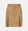 Brunello Cucinelli Monili Pleated Cotton Mini Skirt