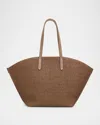 Brunello Cucinelli Braided Rafia Shoulder Bag In Brown
