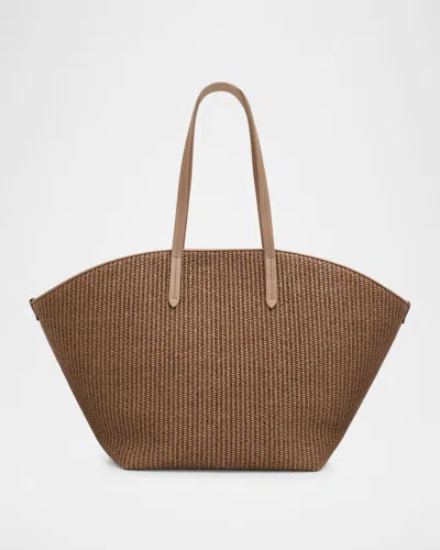 Brunello Cucinelli Monili Raffia Tote Bag In Brown