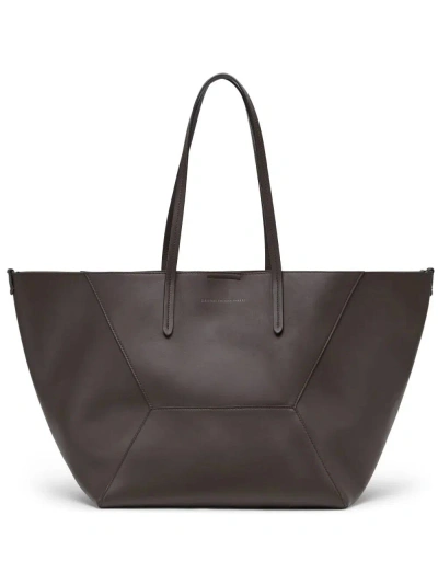 Brunello Cucinelli Monili Shopper Bag In Brown